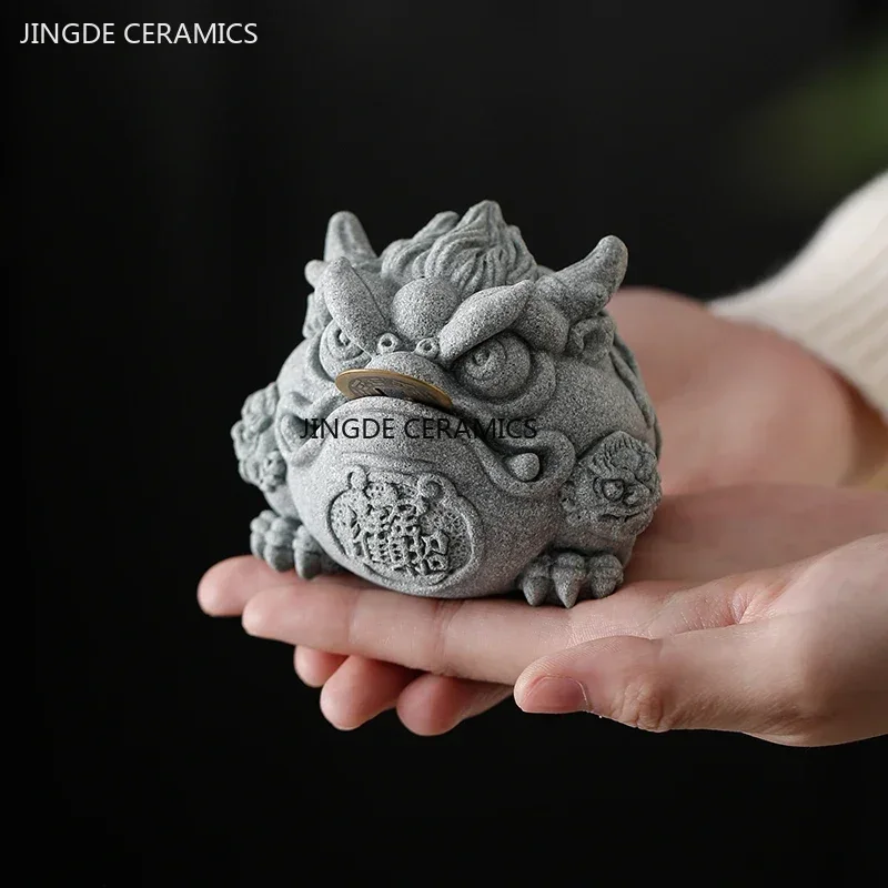 Aquarium Marine Tank - Creative Sandstone Fengshui Gold Toad Tea