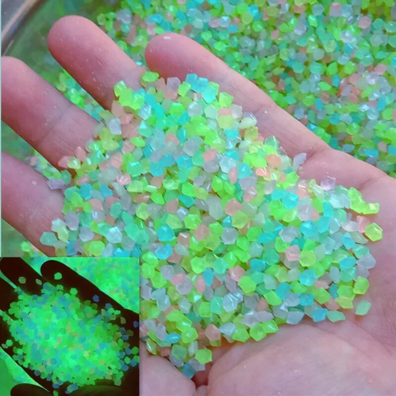 Aquarium Marine Tank - 1000pcs 3-5mm Luminous Sand Glow In