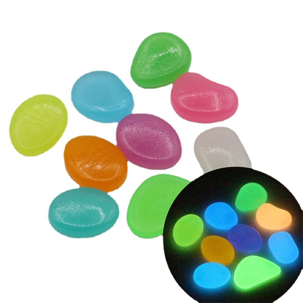 Aquarium Marine Tank - 50pcs Luminous Stone Fluorescent Gravel Pebbles