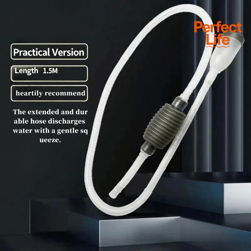Marine Aquarium Vacuum - 1.5m Aquarium Manual Water Changer Fish