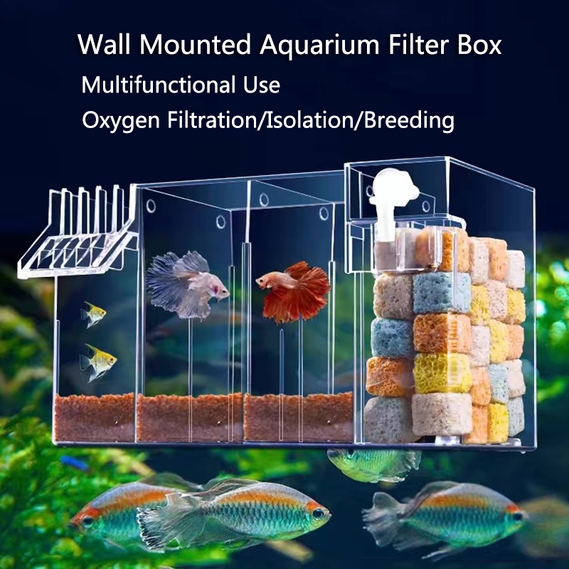 4 in 1 Fish Tank External Filt - đánh giá và giá Marine Aquarium Overflow Box