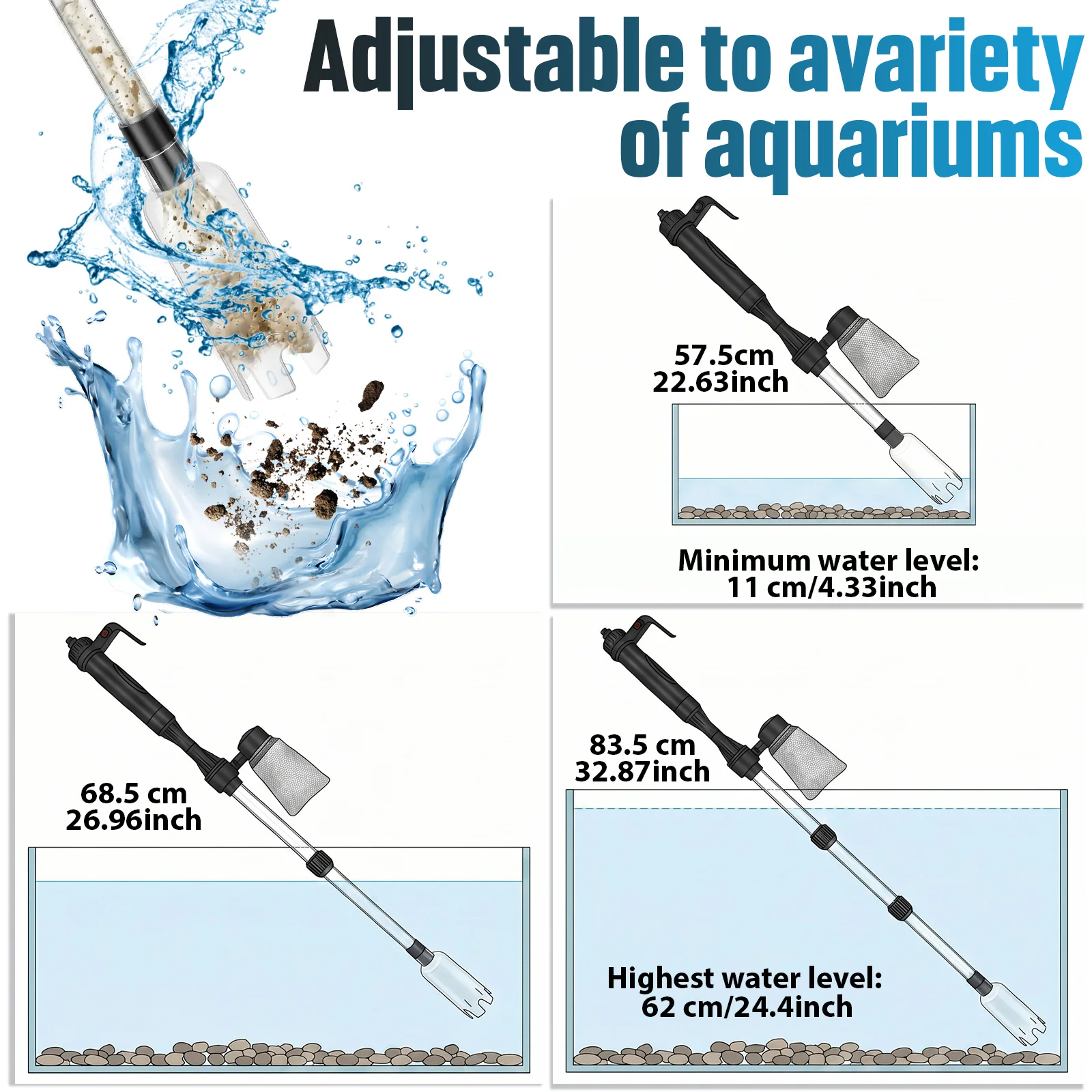 Aquarium Vacuum Gravel Cleaner - đánh giá và giá Marine Aquarium Vacuum